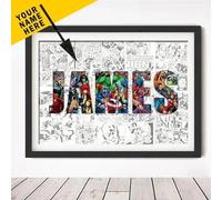 Affiches de personnages de super-héros Marvel, nom personnalisé, mot imprimé, peinture sur toile Avenger, Art mural, décoration de maison personnalisée N