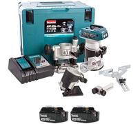 Affleureuse 18V Li-Ion BL (2x5,0 ah) sans base déportée - MAKITA DRT50RTJX2