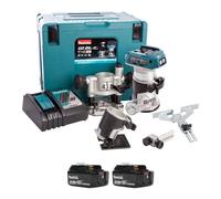 Affleureuse 18V Li-Ion BL (2x5,0 ah) sans base déportée - MAKITA DRT50RTJX2