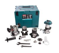 Makita Affleureuse sans fil DRT50ZJX3 18V LXT, sans batterie ni chargeur, avec accessoires MakPac