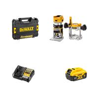 Affleureuse - défonceuse XR 18V DCW604NT-XJ + 1 batterie 18V 5 Ah + 1 chargeur DCB1104-QW DEWALT