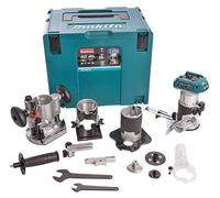 Affleureuse MAKITA DRT50ZJX3 - 18V - Ø 6mm avec kit d'accessoires