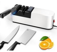Affûtage électrique de couteaux - Affûteur professionnel - Pour couteaux de cuisine - Système en 3 étapes - 20 cm - Blanc