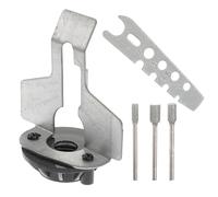 Affûteur Chaîne de Tronçonneuse de Argenté en Métal pour Lames et Scies | Guide D’angle, Accessoire de Polissage, Compatible Plupart des Chaînes