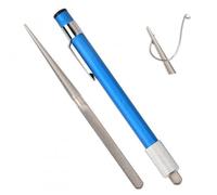 Affuteur de Couteaux Diamant, Fusil à Aiguiser Double Tête, Aiguiseur Portable Bleu avec Filet à Hameçon, Multifonctionnel