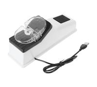 Affûteur de Couteaux Électrique Portable Meule, Blanc | Polypropylène et Roue de Meulage, Couvercle Protecteur, Polissage Rapide, Rangement Facile