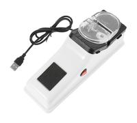 Affûteur de Couteaux Électriques Blanc Meule, USB Rechargeable | Polissage et Affûtage, Couvercle Protecteur, PP et Roue de Meulage, Accessoire la Cuisine Pratique