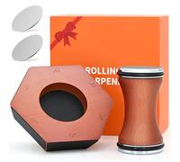 Affuteur de couteaux, knife sharpener avec 4 meules, pour aiguiseur les couteaux de cuisine de manière experte kit d'affûtage simplifié - Compatible avec les angles 12°/15°/17°/19°/22°/25°