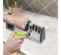 Affûteur de couteaux, multifonction (4 en 1), construction durable, couleur noire, taille S