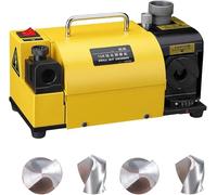Affûteur de foret portable, soulagement des lèvres réglable et angle de pointe, comprend 11 pinces, meules CBN et SDC pour un affûtage de précision (embouts de 3 à 13 mm)