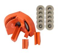 Affûteur de Forets, Ensemble de Meuleuses avec Disque de Meulage diamanté, Affûtage Rapide en 5 Secondes, pour le Travail du Bois, le Traitement des Métaux, la Réparation (ORANGE)