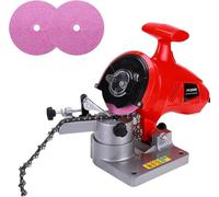 Affûteuse de Chaîne Électrique 250W 8400RPM, Affûteur sur Établi à Angle Réglable 0-35°, Compatible Chaînes 11.5 à 22 Pouces, Pas Large 1/4"-3/8", Kit d'Affûtage Professionnel pour Tronçonneuse,220v