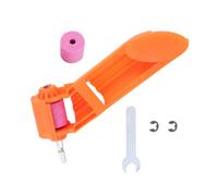 Affûteuse de Forets Portable pour Perceuse, Meule Orange métal | Abrasif en Corindon Brun, Format 18x9x3 CM, pour Travaux Pro, Ateliers et Maintenance
