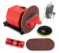 Affûteuse de lames de tondeuse à moutons, disque de meulage de 125 mm avec support magnétique, à affûter les tondeuses à laine et 10 feuilles abrasives outils agricoles