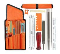 Affûteuse de tronçonneuse Entretien Réparations temporaires Travail du bois | 14 Pièces Affûteuse de Tronçonneuse Jardin Maison Accessoires Affûteuses pour Jardinage Cour Arrière-Cour Ferme Terrasse