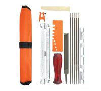 Affûteuse de tronçonneuse Outil de travail du bois Accessoires d'affûtage | 14 Pièces Affûteuse de Tronçonneuse Accessoires Maison pour Jardin Patio Pad Entretien Extérieur Réparation Temporaire