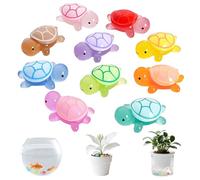 afhgdjr 10 Pcs Mini Tortues Lumineuses Résine,4.6cm Tortue Veilleuse，Small Turtles Figures, Petites Figures DIY Mini Tortue Veilleuse pour Décoration De Pot Jardin Paysage Aquarium