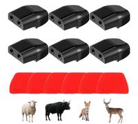afhgdjr 6 Pièces Sifflet Ultrason Anti Gibier,Sifflet Ultrason Voiture,Évitez de Heurter Les Animaux,Avertissement Concernant la Faune pour Les Voitures,Les Véhicules et Les Motos (Plat)