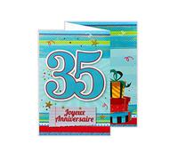 afie 882130 Carte 3 Volets Joyeux Anniversaire 35 ans