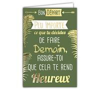 Afie - carte avec enveloppe bon départ , fabriqué en France