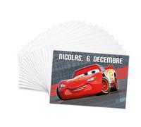 AFIE CSN1412 LOT 25 CARTES POSTALES DISNEY CARS Licence Officielle Flash McQueen SAINT NICOLAS 6 décembre - Format 10,5x15cm - à collectionner et échanger à l'école pour Garçons et A.P.E.L.