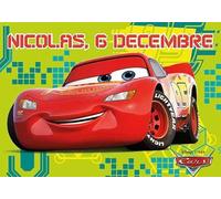 AFIE CSN9412 LOT 25 CARTES POSTALES DISNEY CARS Licence Officielle Flash McQueen SAINT NICOLAS 6 décembre - Format 10,5x15cm - à collectionner et échanger à l'école pour Garçons et A.P.E.L.