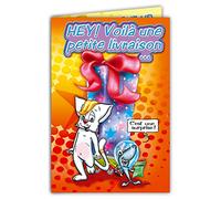 Afie MAXICHA-001 Maxi Grande Carte Géante Joyeux Anniversaire Humoristique Drole Chat Chaton Cadeau Surprise Bouteille Collection Charlestown Illustration Dessin
