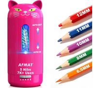 AFMAT Taille-crayon électrique entièrement automatique pour tous les | Rechargeable avec batterie de 2500 mAh, 5 niveaux de netteté, entrée et sortie automatique, 10 000+, grande boîte à copeaux