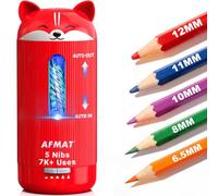 AFMAT Taille-crayon électrique entièrement automatique pour tous les | Rechargeable avec batterie de 2500 mAh, 5 niveaux de netteté, entrée et sortie automatique, 10 000+, grande boîte à copeaux