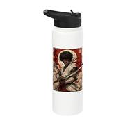 African Samurai Japanese Warrior Anime Katana Ronin Stainless Steel Insulated Water Bottle