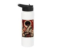 African Samurai Japanese Warrior Anime Katana Ronin Stainless Steel Insulated Water Bottle