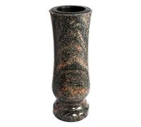 Afterglow Élégant vase funéraire en granit véritable, Himalaya, hauteur : 27 cm, diamètre : 11 cm, résistant aux intempéries et au gel, avec insert en plastique