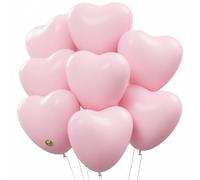 AFTERLOON® Lot de 24 ballons en latex de caoutchouc naturel de qualité supérieure, rose layette, 30,5 cm, en forme de cœur, durable, épais, extra fort, flotteur à l'hélium, demande en mariage, amour