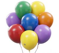 AFTERLOON® Lot de 50 mini ballons biodégradables assortis de 12,7 cm, couleur mate, en latex épais, extra fort, flotteur à l'hélium, pour fête prénatale, guirlande, décoration de fête d'anniversaire