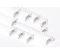 AFTERTECH 10 x 2 m (20 M) 1207B 12 x 7 mm profil aluminium blanc minimal pour bandes LED barre rigide entière 2 m + couvercle blanc (10 x 2 mètres 1207 blanc milk)