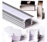 Aftertech 3m 3metri 2212 22x12mm ENCASTRÉ BANDE PROFILÉ ALUMINIUM BANDE LED BARRE RIGIDE 3MT + COUVERCLE BLANC
