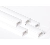 AFTERTECH 5 x 2 m (10 M) 1207B 12 x 7 mm profil aluminium blanc minimal pour bandes LED barre rigide entière 2 m + couvercle blanc (5 x 2 mètres 1207 blanc milk)