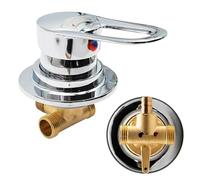 AFUDER Mitigeur Douche Corps en Laiton Convient aux cabine de douche | Régulation de Température & Débit d’Eau, Cartouche en Céramique, Plaque renforcée,Finition Chrome Anti-Rayures
