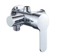 AFUDER Mitigeur Douche Mural, Robinet de Douche G1/2" Eau Froide Chaude | Monolevier Salle de Bain peut Commuter le débit d'eau et ajuster la température convient pour chauffe - eau solaire