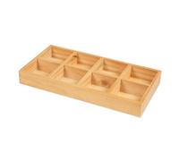 AFXGUSD Boîte de Rangement Compartimentée En Bois, Plateau de Tri à 8 Compartiments pour Mini-pots de Fleurs, Bois