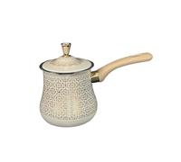 AFXGUSD Cafetière Turque à Long Manche pour Chauffer Le Lait et Faire Fondre Le Beurre, Motif Doré, 720ml