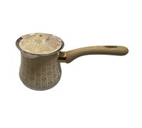 AFXGUSD Cafetière Turque à Long Manche pour Chauffer Le Lait et Faire Fondre Le Beurre, Motif Doré, 900 ML
