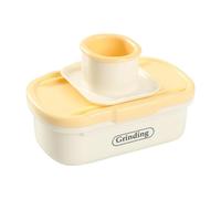 AFXGUSD Coupe-ail, Hachoir, Outil de Cuisine, Râpe, Machine à Découper, Presse Manuelle, Ergonomique, En PP, pour La Préparation, Les Grillades, Les E, Jaune