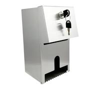 AFXGUSD Distributeur de Papier Toilette Public, Capacité 2 Rouleaux, En Acier Inoxydable, Fixation Murale, Couvercle pour Salle de Bain/restaurant