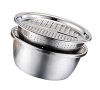 AFXGUSD Ensemble D'évier 3 Pièces en Acier Inoxydable avec Grille D'égouttage, Panier D'égouttage et Cuve de Lavage, 26 cm