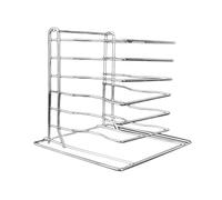 AFXGUSD Étagère à Pizza, Support de Cuisson, Support de Refroidissement, Porte-Assiettes, Plateau de Service, étagère de Rangement pour La Cuisine, en Fer Chr, 6 Couches