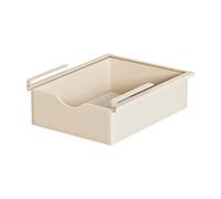 AFXGUSD Panier sous étagère, Panier Coulissant pour Placard, Organiseur de sous-vêtements Multifonctionnel Gain de Place avec Tiroir, Beige
