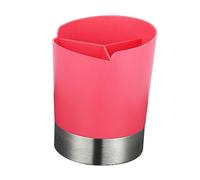 AFXGUSD Porte-pailles de Comptoir, Distributeur de Rangement Pouvant Contenir 350 Pailles, Organisateur D'ustensiles de Cuisine Polyvalent à 3 Compartimen, Rose