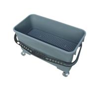 AFXGUSD Seau à Franges Rectangulaire de 24 Roulettes, Idéal pour Un Usage Professionnel dans Les écoles et Les Hôtels, Gris