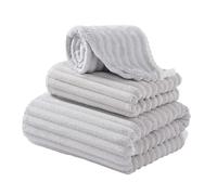 AFXGUSD Serviette de Bain, Paréo pour Femme, Serviette pour Les Cheveux, Serviette pour Les Mains, Légère, Pratique, Absorbante, Séchage Rapide, Idéale pour L, gris